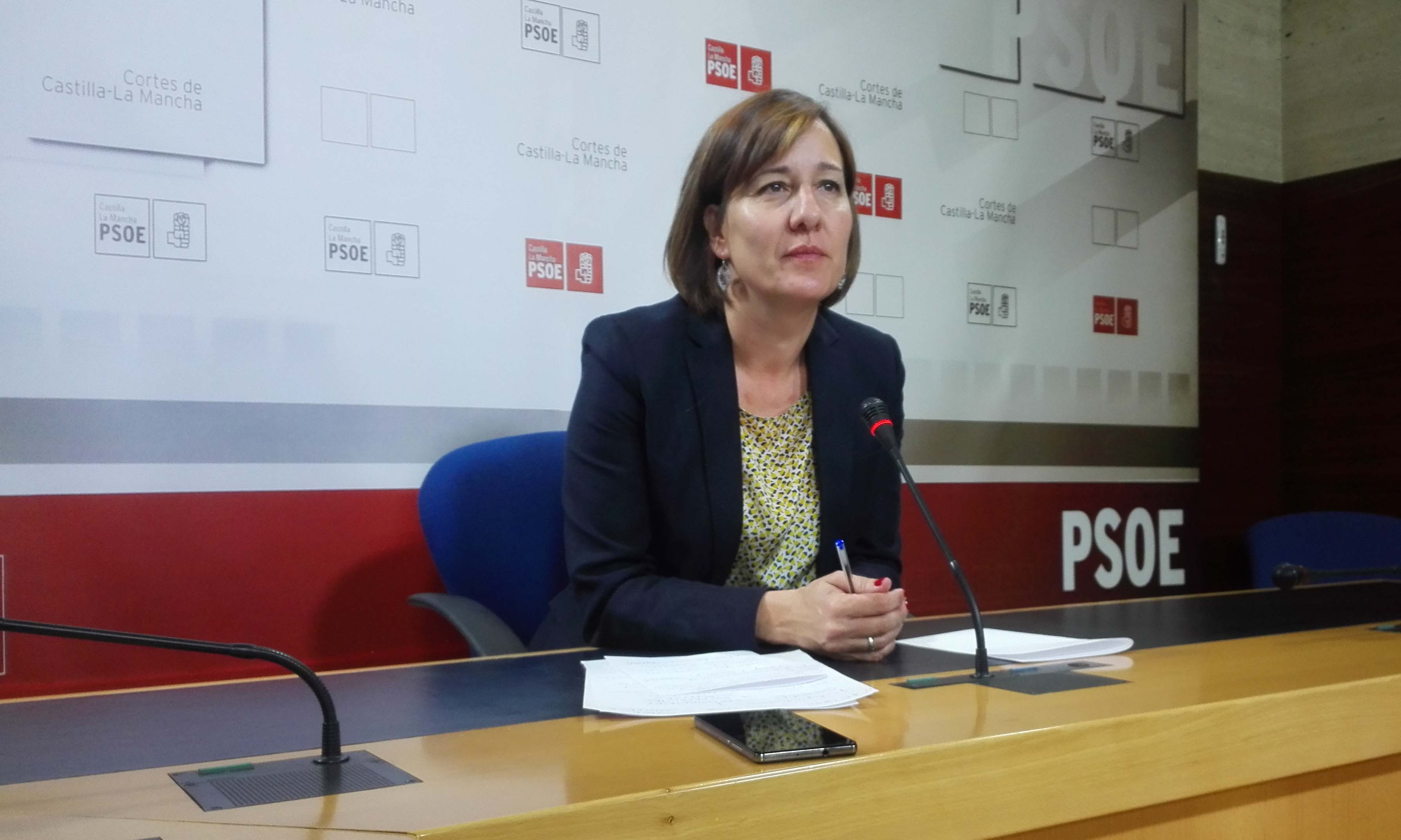 La portavoz del PSOE en las Cortes de Castilla-La Mancha, Blanca Fernández. Tajo
