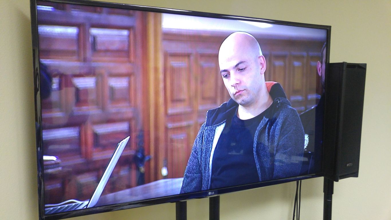 Sergio Morate durante la vista oral en la que se le juzga por los asesinatos de Marina Okarinska y Laura del Hoyo.