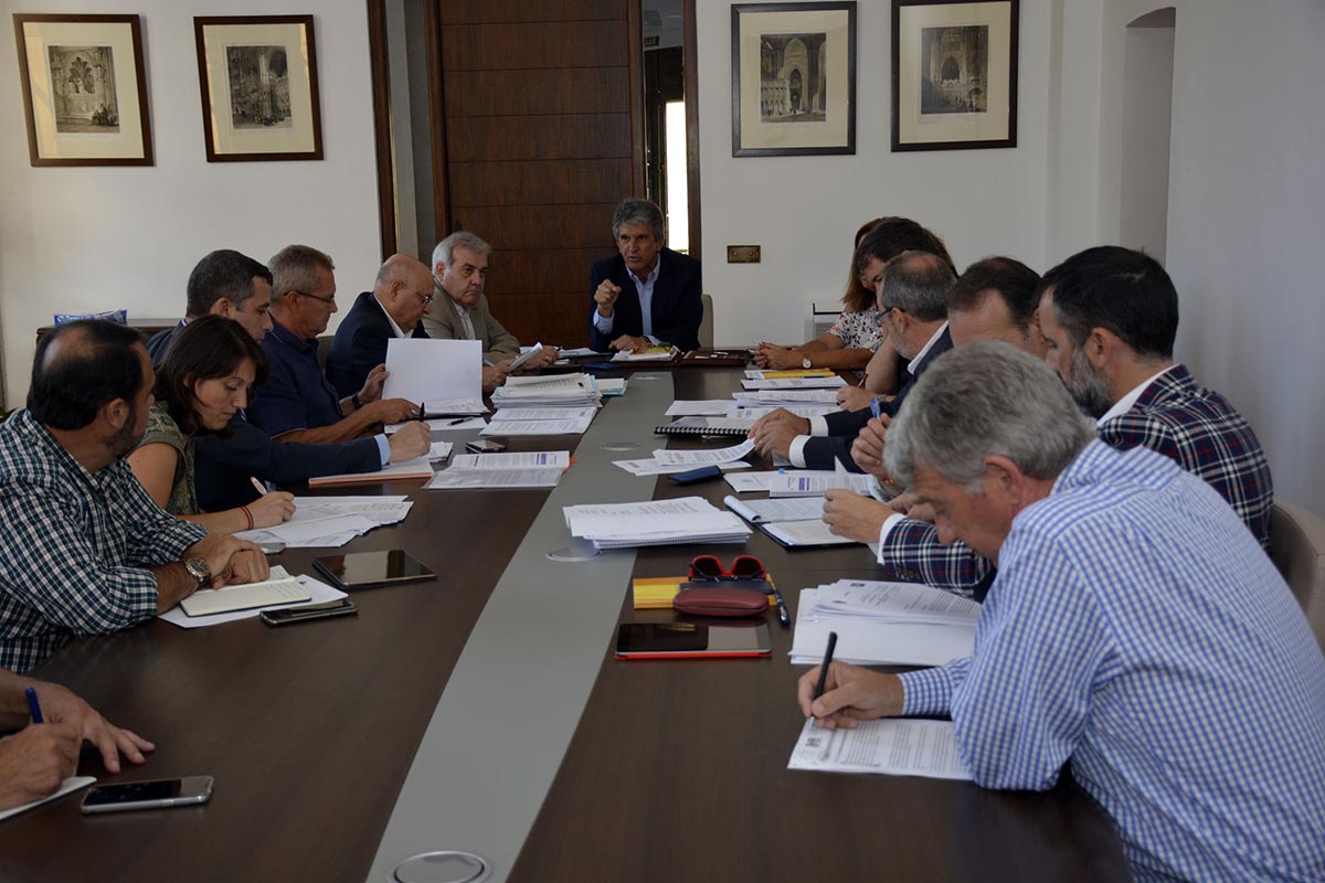 Sabrido, presidiendo la Comisión de Hacienda