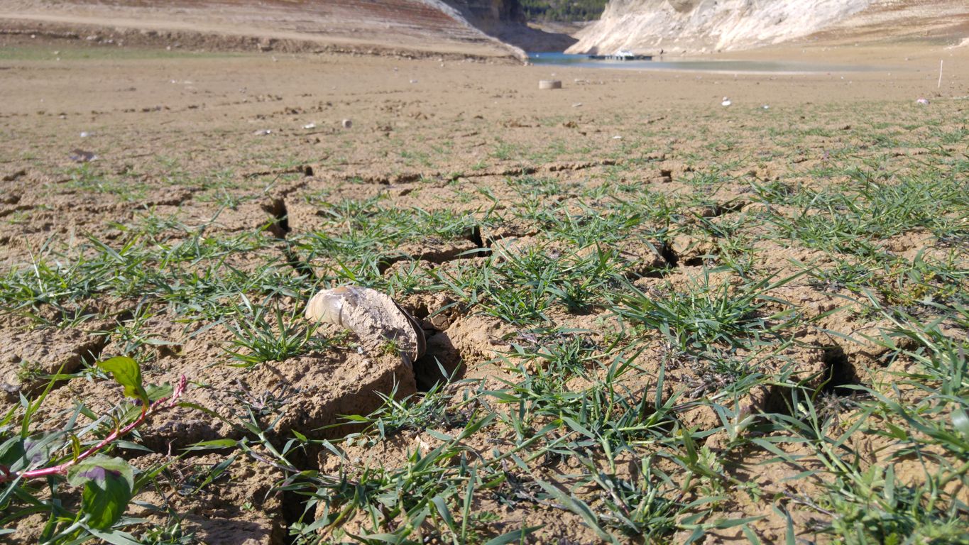 Tajo Entrepeñas y Buendía Una náyade muerta frente a la "Boca del Infierno" en el embalse de Entrepeñas