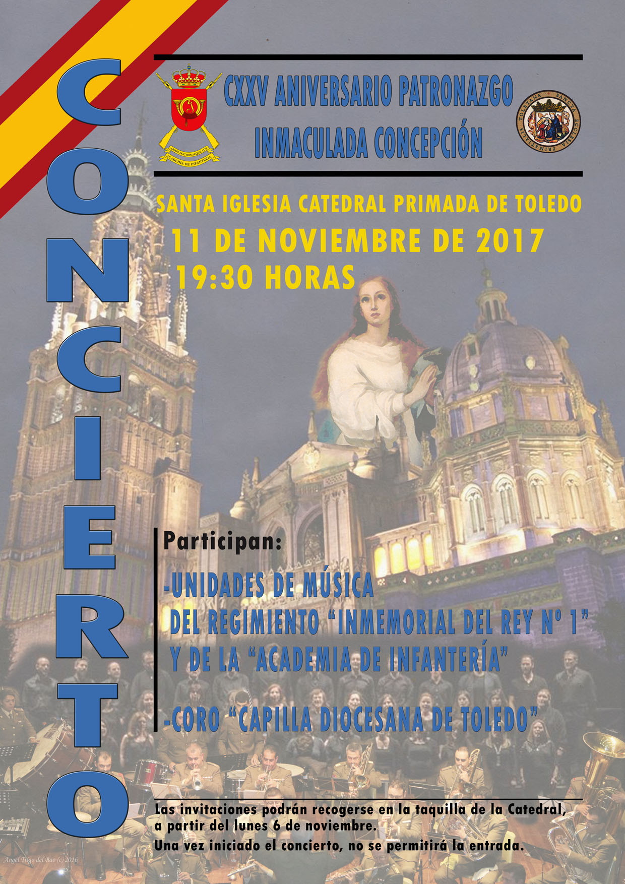 Cartel del concierto de la Inmaculada en la Catedral de Toledo