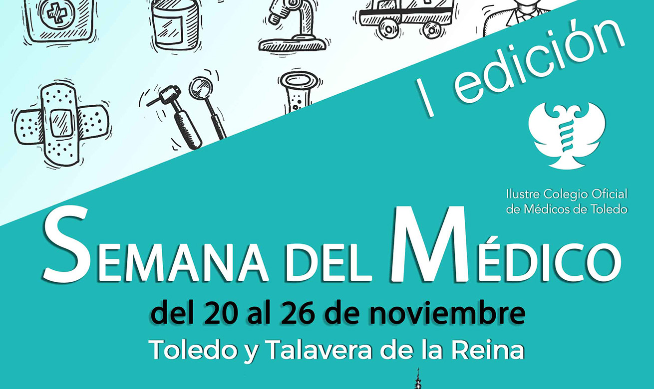 Cartel de la Semana organizada por el Colegio de Médicos de Toledo.