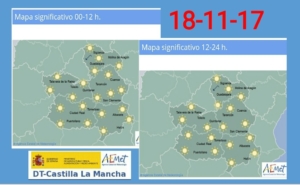 El tiempo en Castilla-La Mancha para el 18 de noviembre. Temperaturas