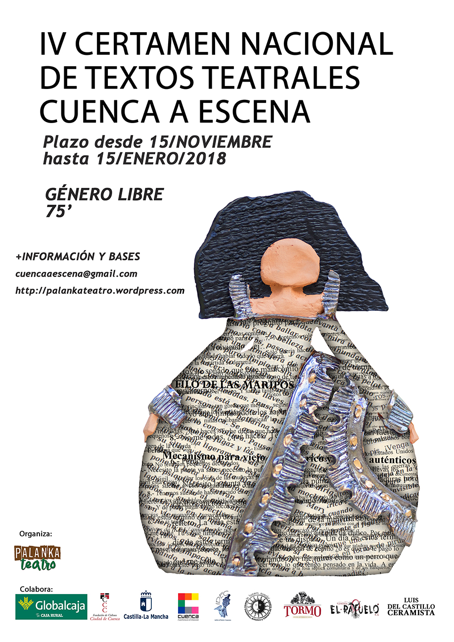 Cartel del IV Certamen de textos teatrales de Palanko Teatro (Cuenca).
