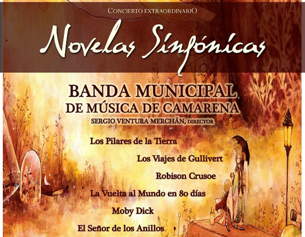 La Banda Municipal de Camarena ofrece el concierto "Novelas Sinfónicas" este sábado 25.