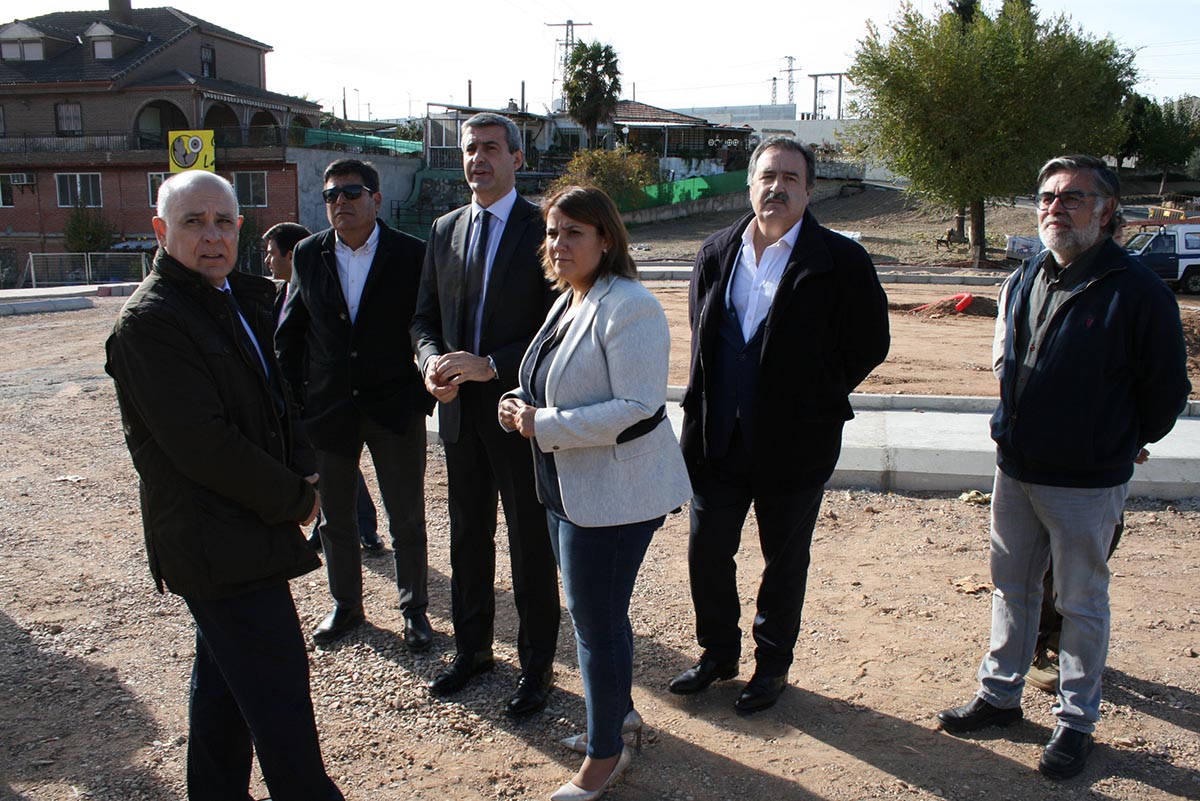 Agustina García Élez, durante su visita a Escalona