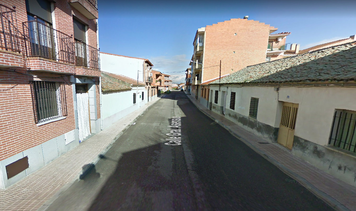 Calle de Fuensalida en la que se ha producido el suceso, pero no el punto concreto.