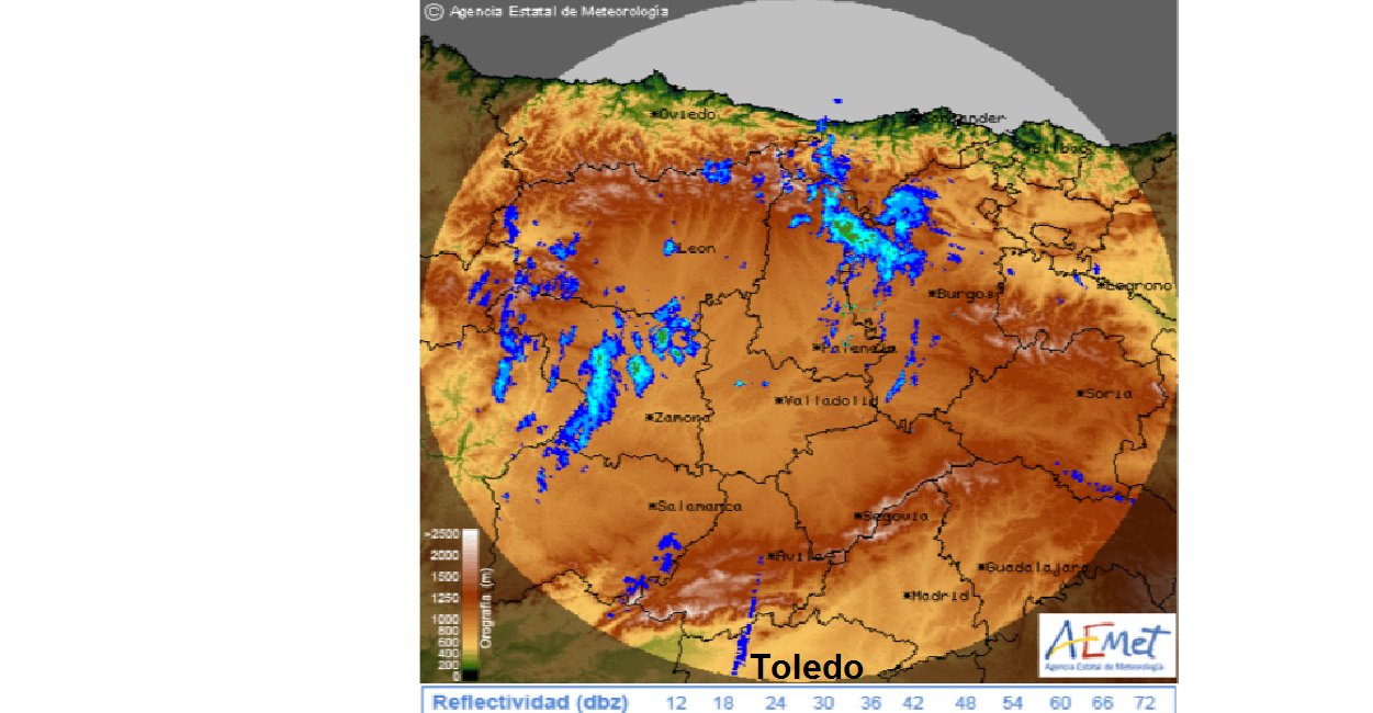 Mapa de la Aemet en Castilla-La Mancha