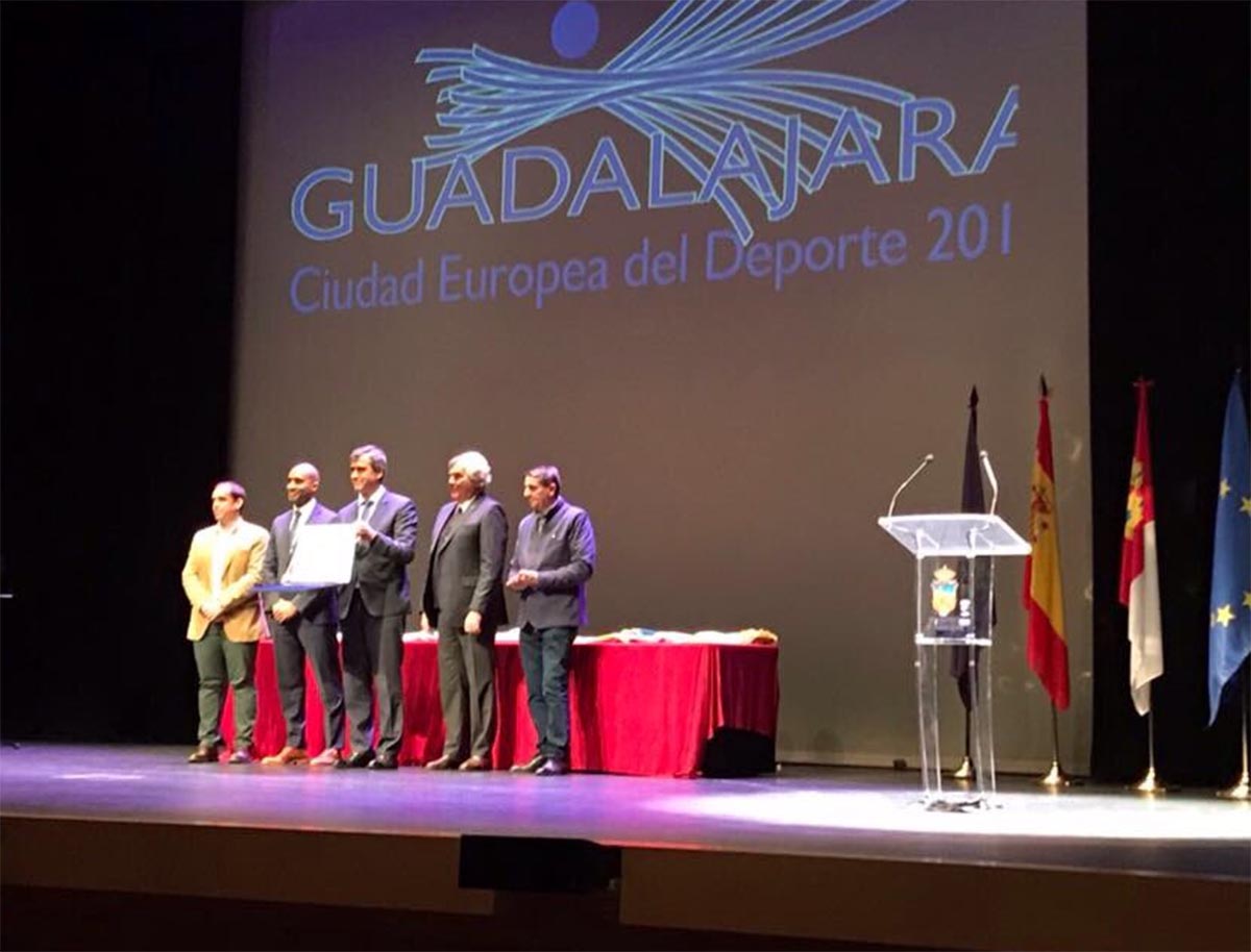 Antonio Román, durante la Gala de Ciudades Europeas del Deporte celebrada en Guadalajara