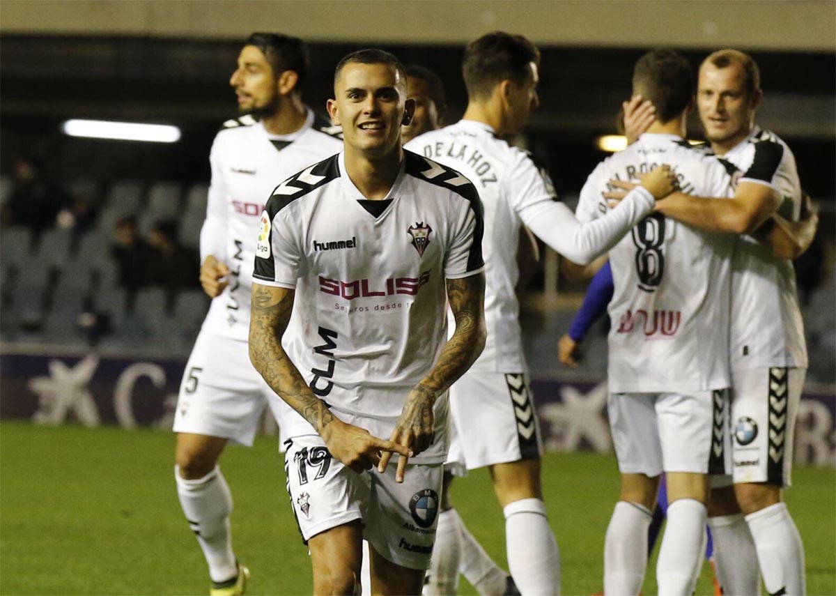 Perdomo, en la victoria del Albacete contra el Barcelona B