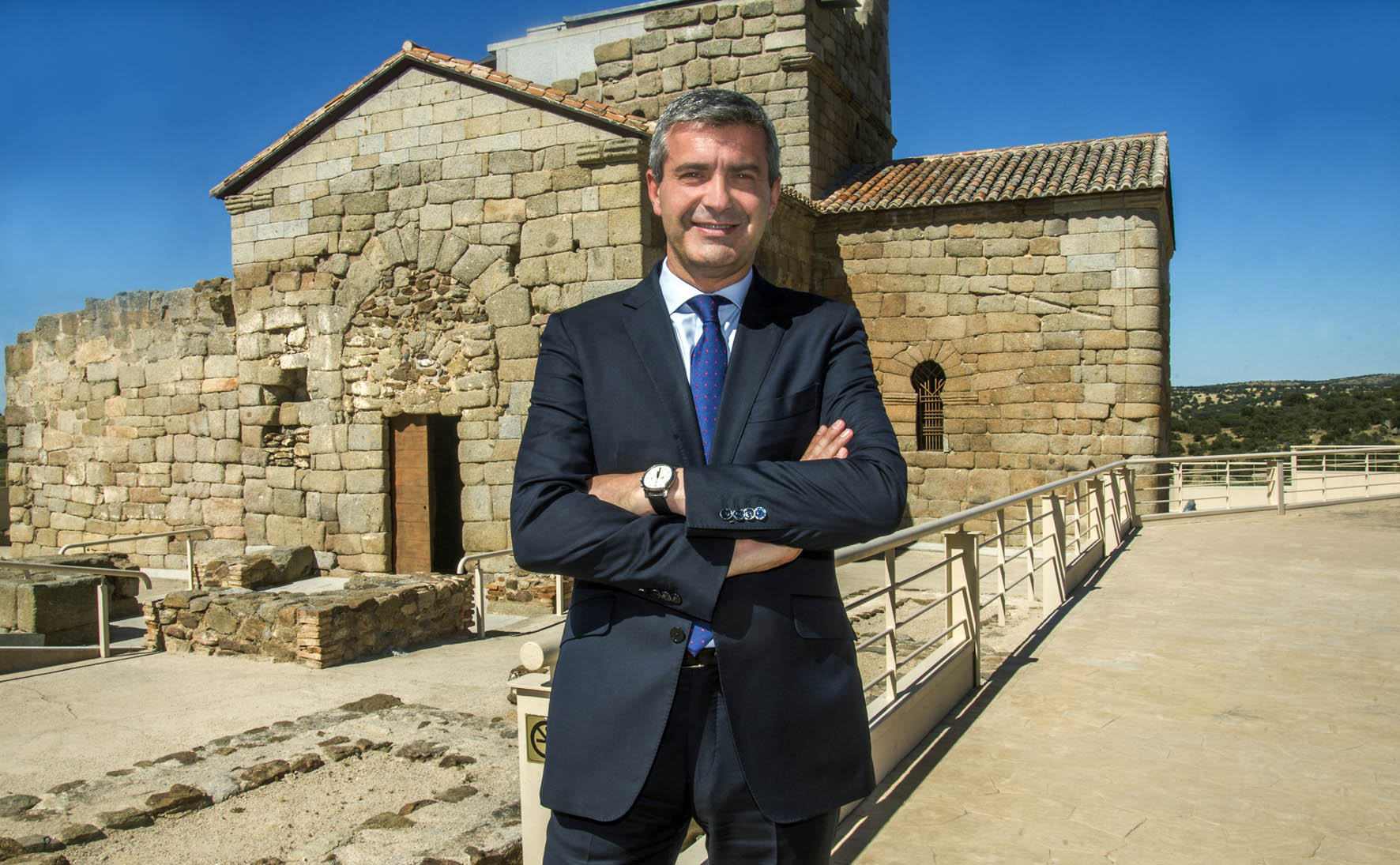 Álvaro Gutiérrez, presidente de la Diputación de Toledo, en Santa María de Melque