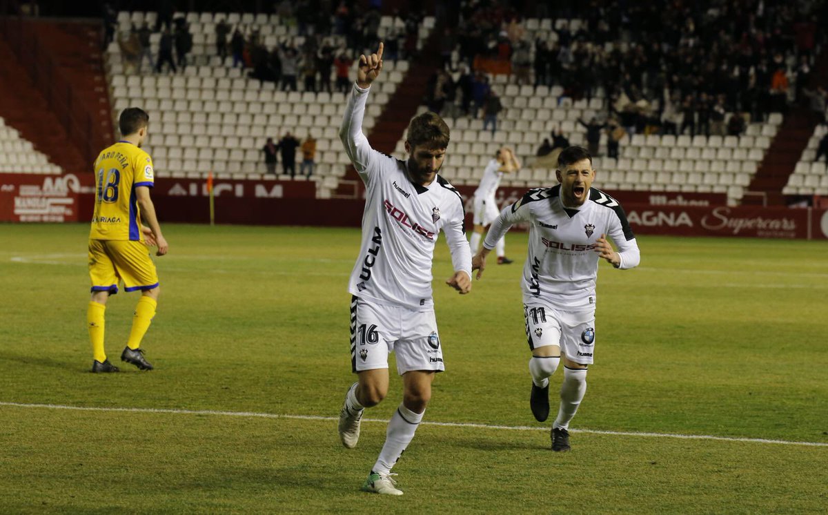 Erice celebra el segundo tanto del conjunto albaceteño.