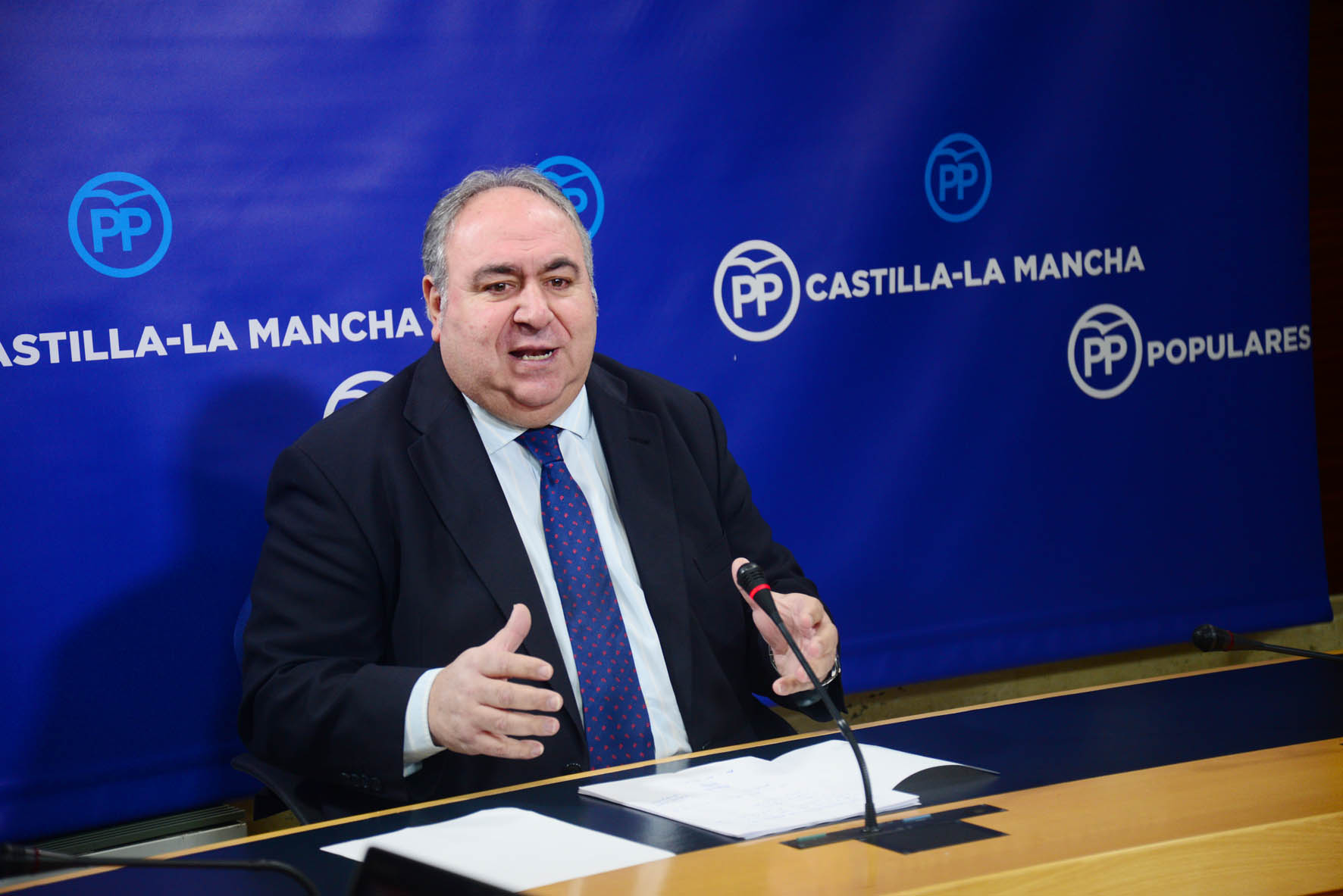 Vicente Tirado, secretario general del Partido Popular de Castilla-La Mancha. listas de espera
