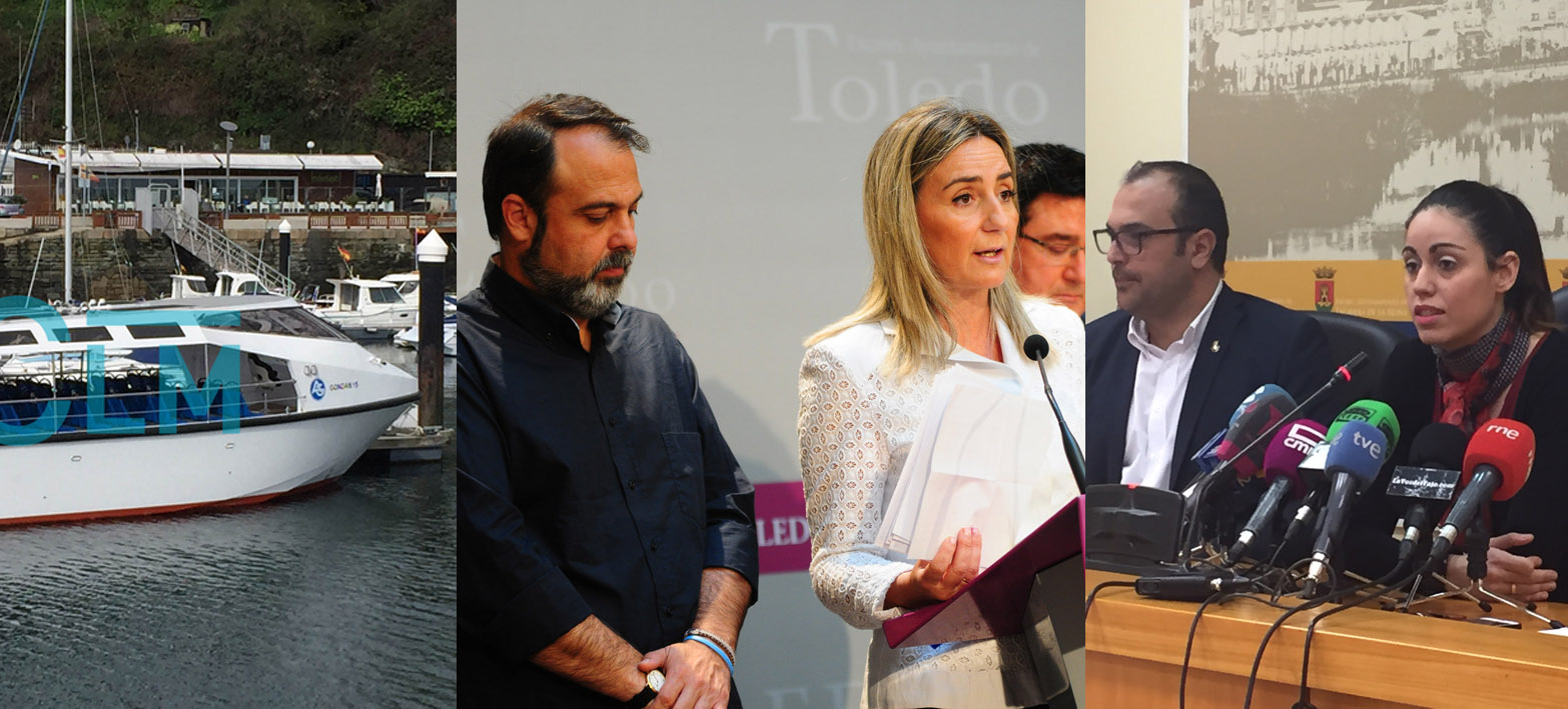 De izquierda a derecha; el barco de Ciudad de Vascos, Tolón y Mateo; y Bermejo y Palacios