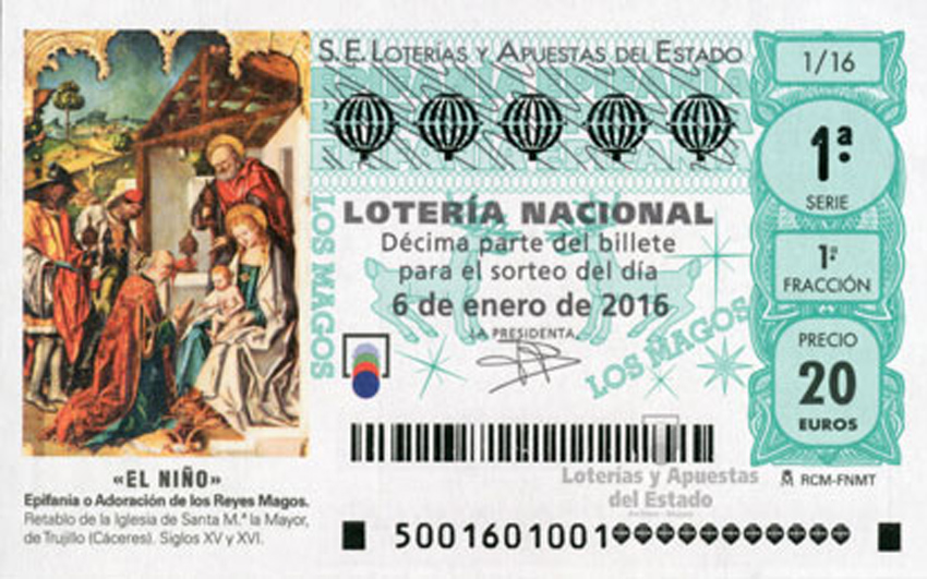 Décimo de Lotería del El Niño.