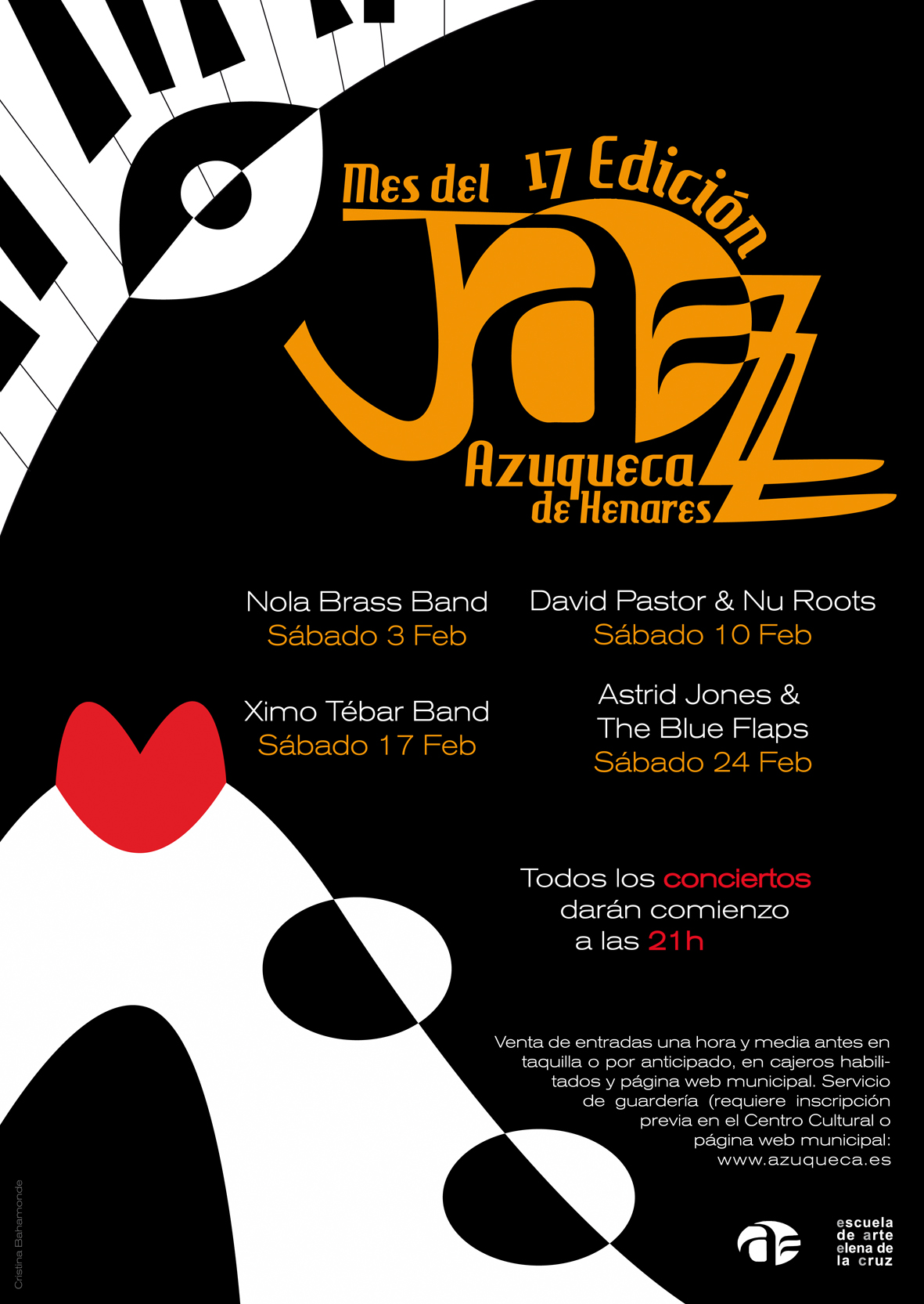 Cartel del Mes del Jazz de Azuqueca de Henares (Guadalajara).