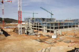 Obras en el nuevo hospital de Cuenca.