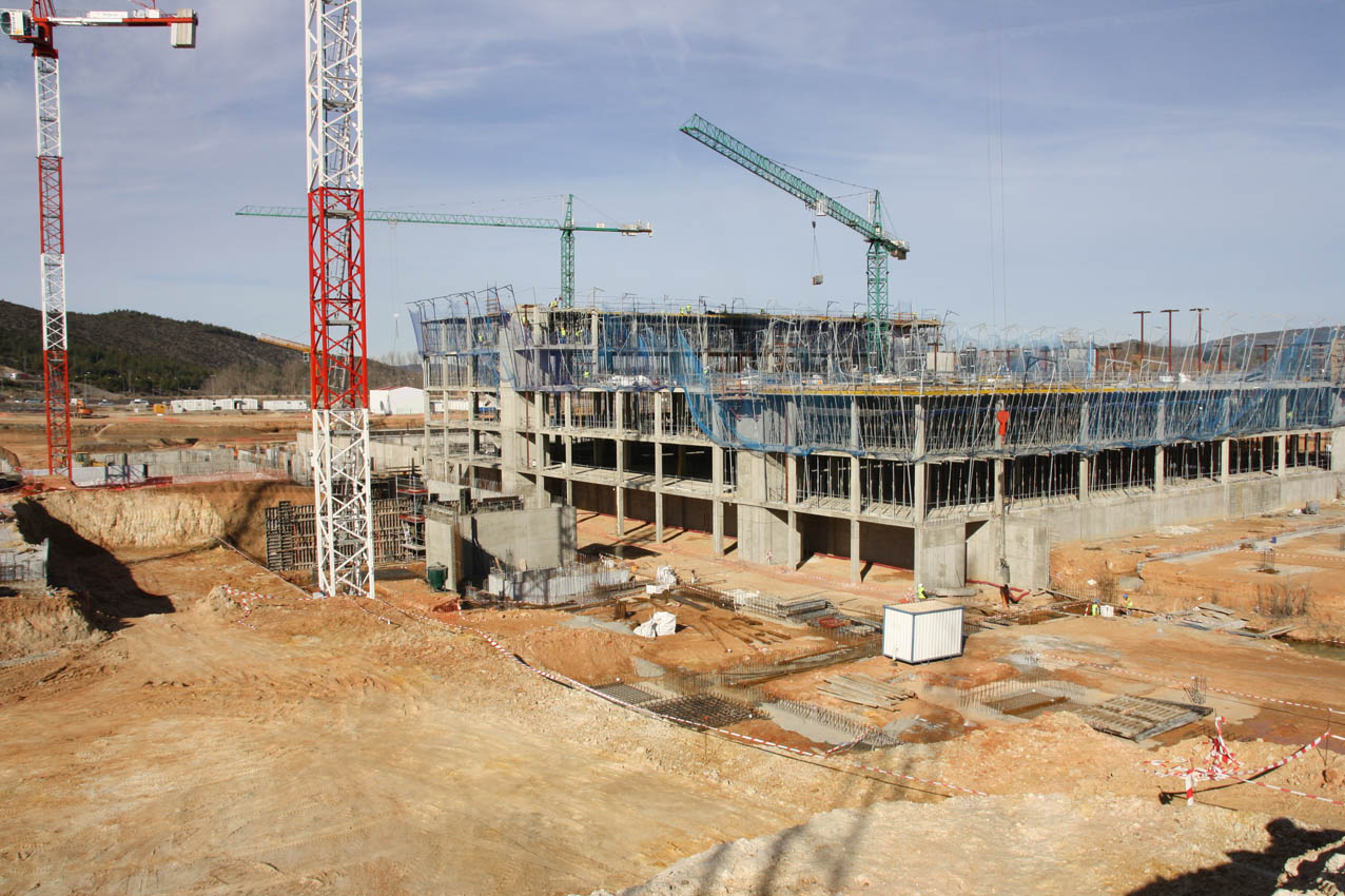 Obras en el nuevo hospital de Cuenca.