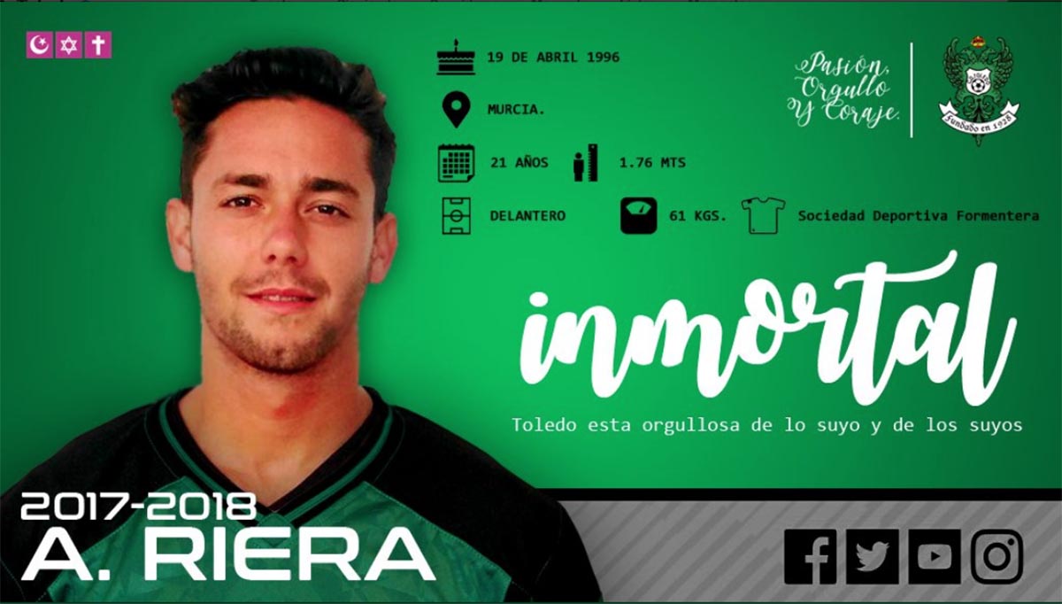 Riera ya es nuevo jugador del Toledo hasta el final de temporada