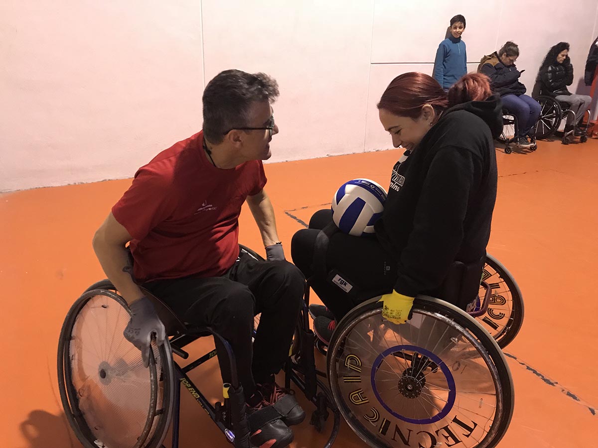 Dos miembros de "Los Carpetanos", en pleno entrenamiento