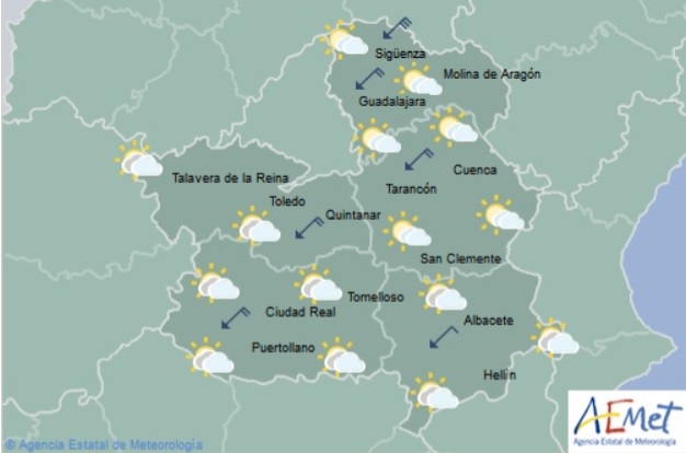 El tiempo en CLM. nubosos