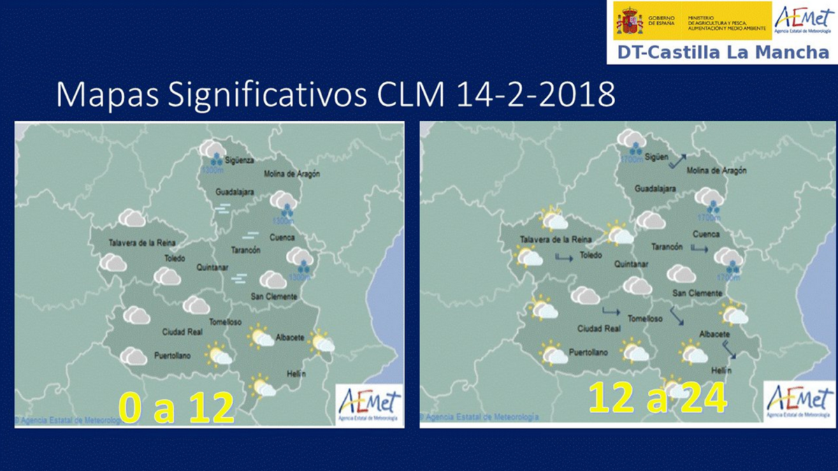 Hoy, miécoles 14, cielos cubiertos con una subida de las temperaturas