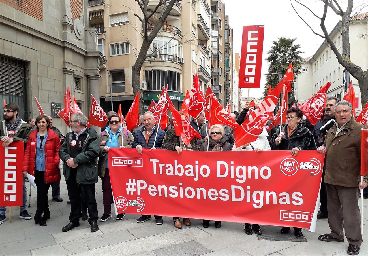 Manifestación por la pensiones en Ciudad Real.