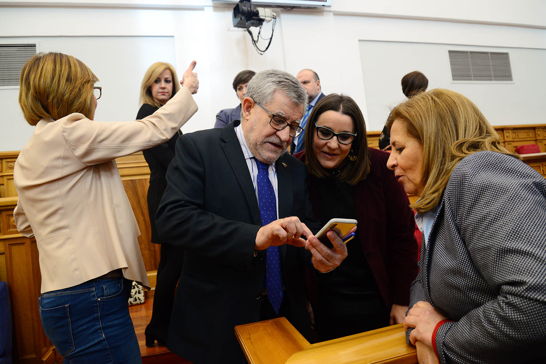 Ángel Felpeto, antes de comenzar el debate sobre la UCLM