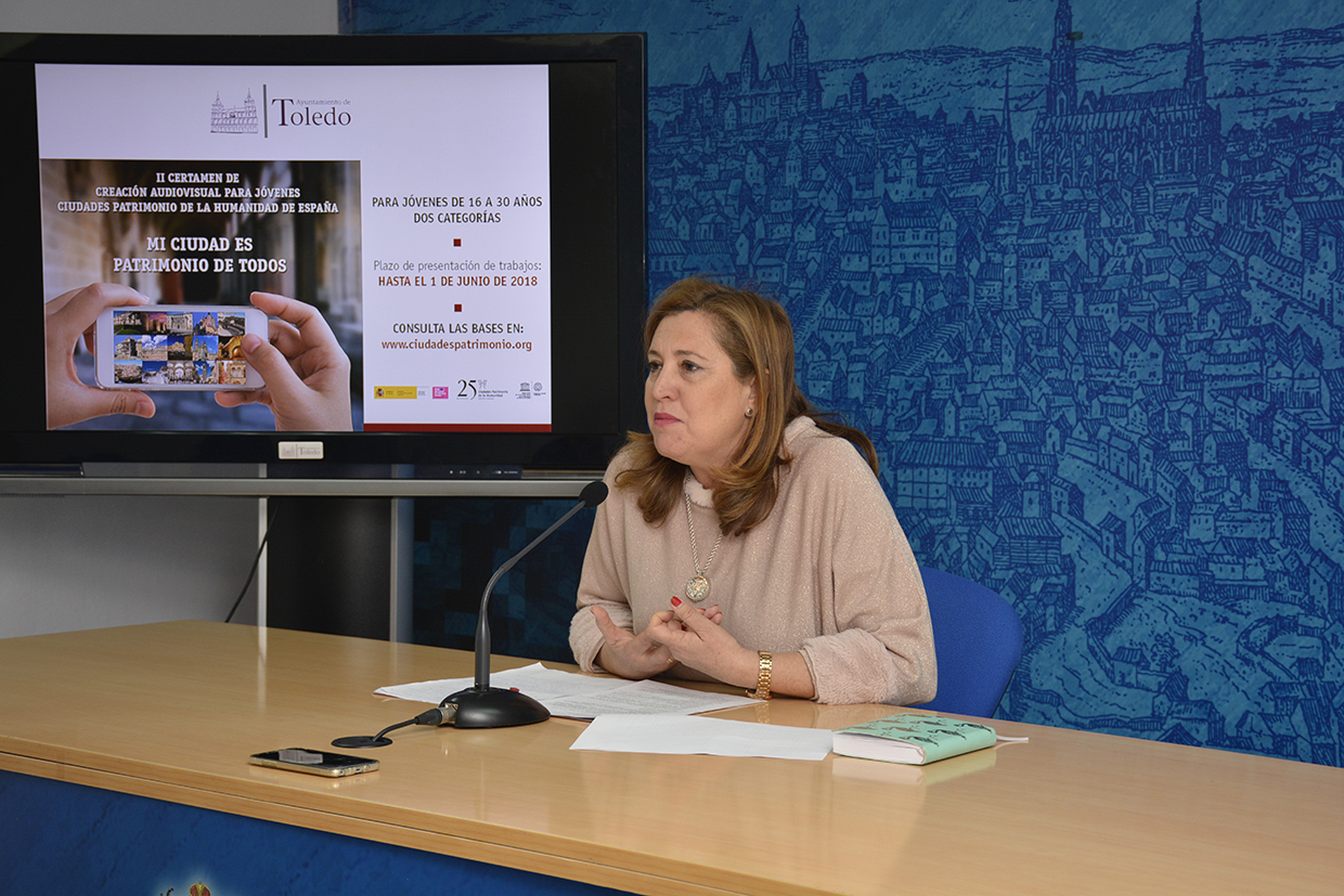 La concejala de Turismo en el Ayuntamiento de Toledo, Rosana Rodríguez, ha presentado el II Certamen Audiovisual del Grupo de Ciudades Patrimonio de la Humanidad.