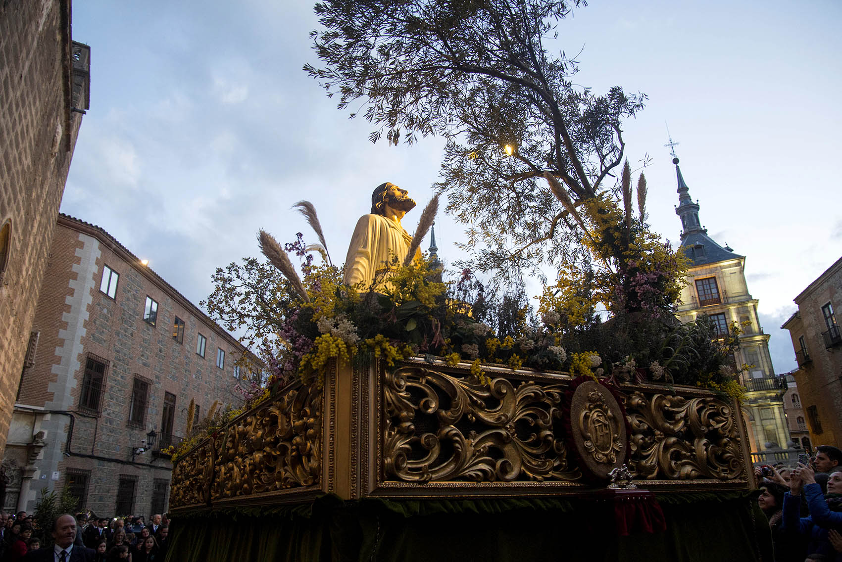 Jueves Santo. "La Oración en el Huerto", de la Cofradía de Nuestra Señora del Amparo. Foto: Rebeca Arango.