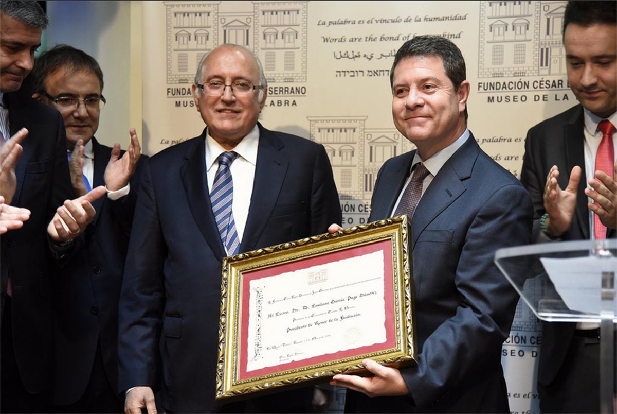Page ya es presidente de honor de la Fundación César Egido Serrano