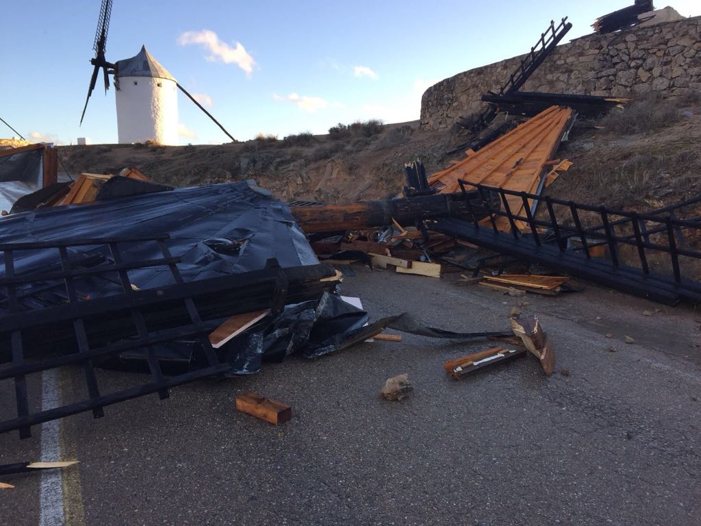 Las huellas de la borrasca Enma en Consuegra