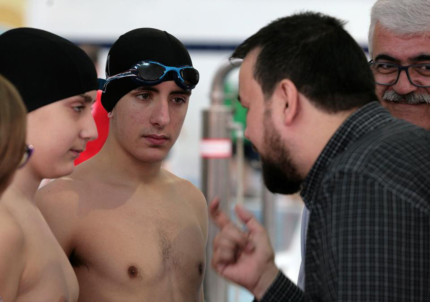 Juan Ramón Amores en el Campeonato Regional de Natación de Fecam