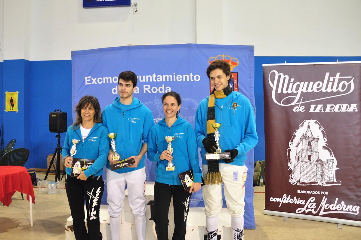Los cuatro tiradores del Club Esgrima Toledo que lograron medallas en el Encuentro regional