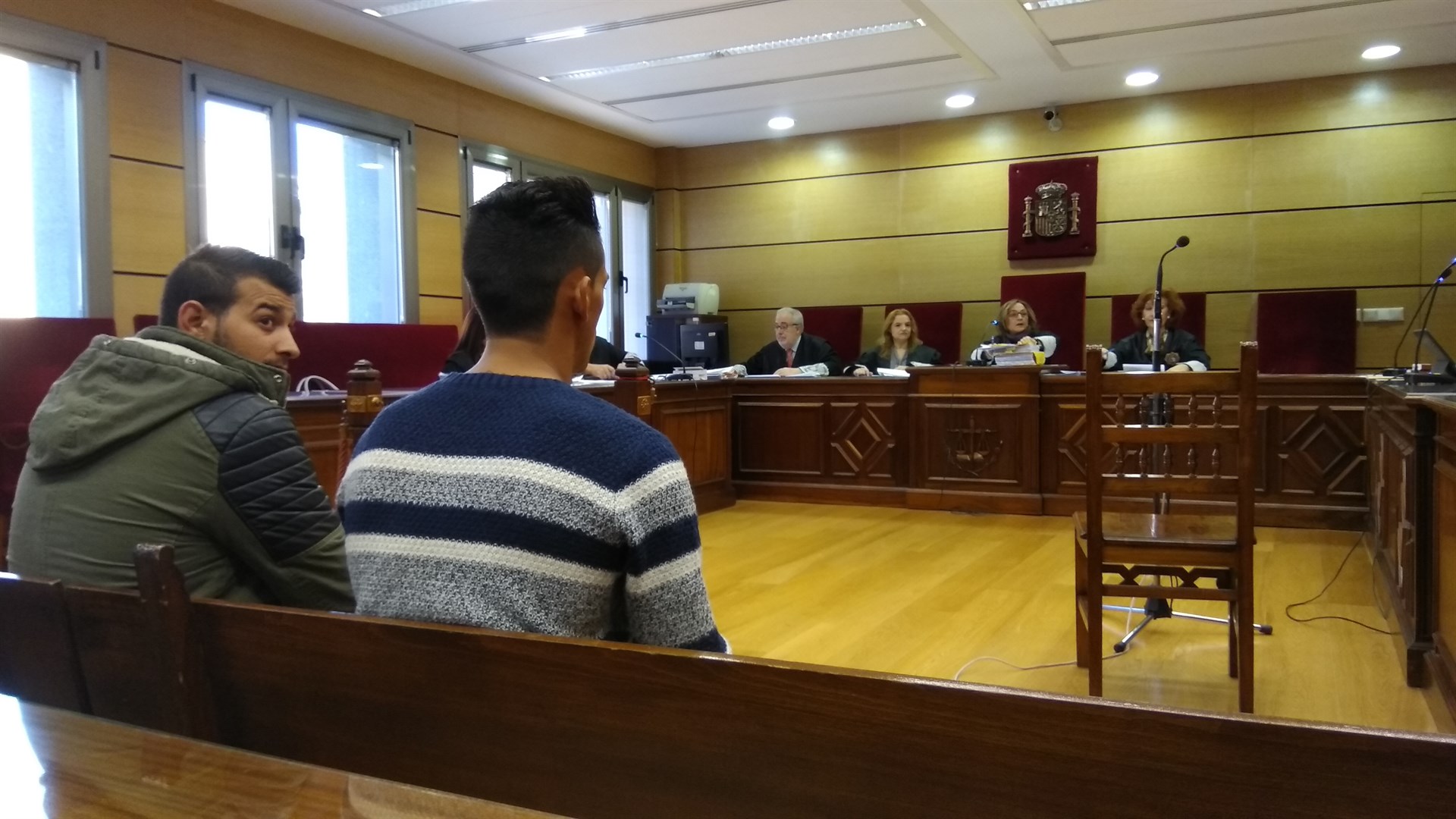 Los condenados por atropellar a tres hombres durante el juicio en la Audiencia Provincial de Ciudad. tomelloso