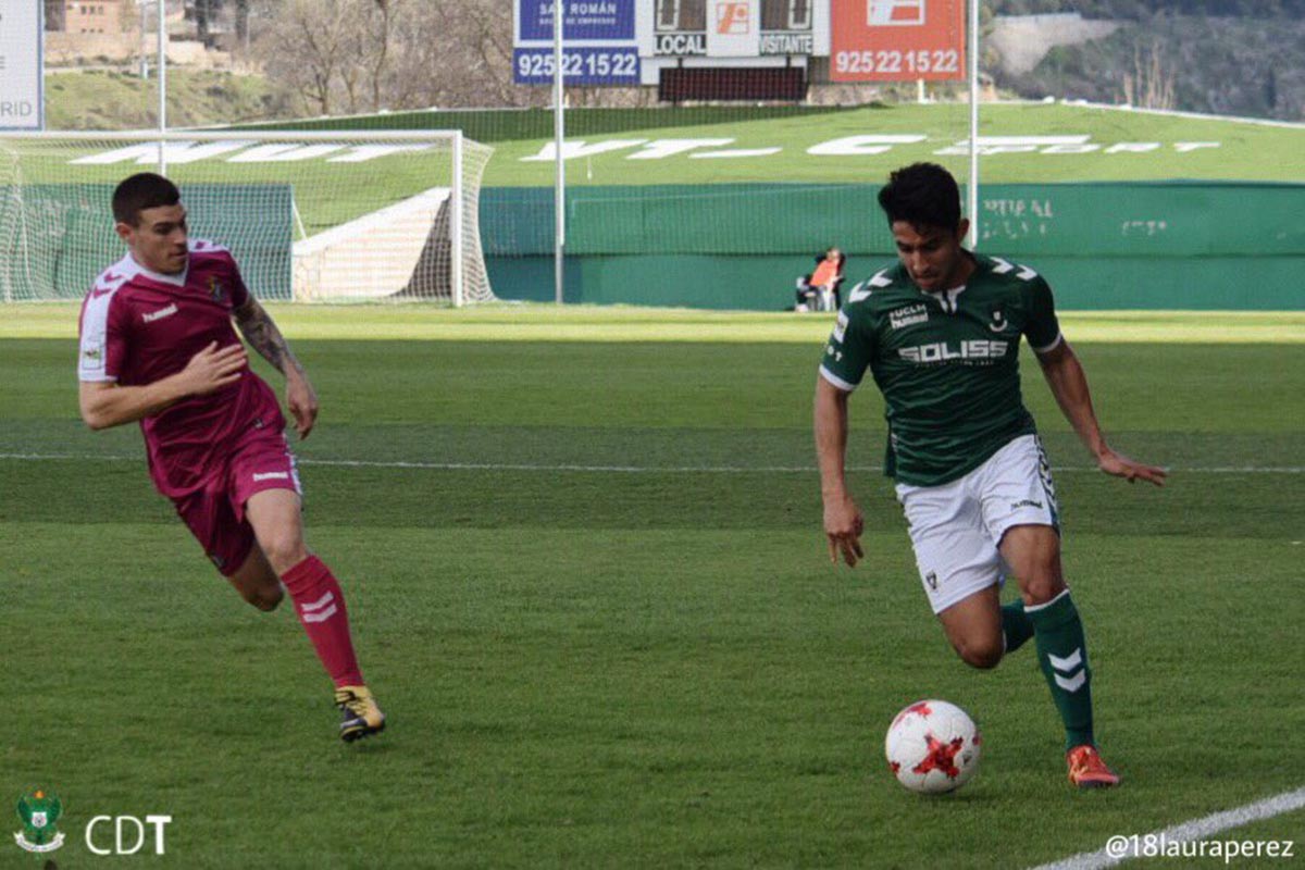 Lance del partido entre el Toledo y el Valladolid B