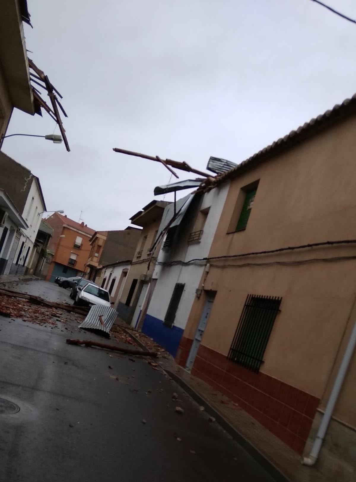 Efectos del tornado en Villarrubia de los Ojos