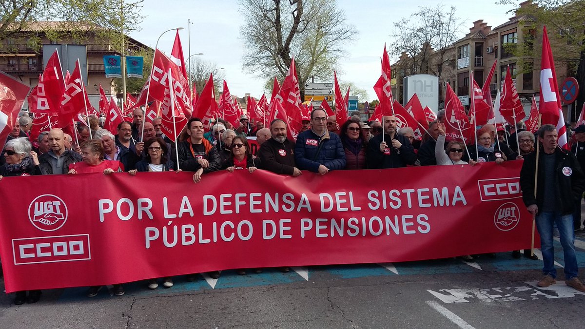 Manifestación por el futuro de las pensiones, en Toledo