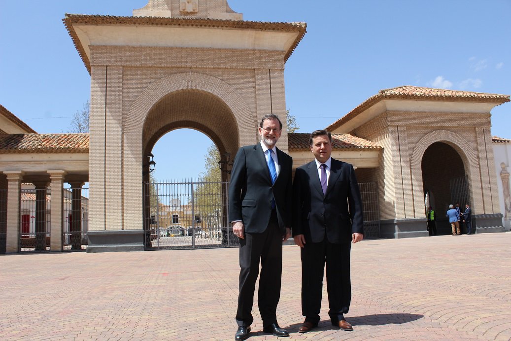 Mariano Rajoy y Manuel Serrano, presidente el Gobierno y alcalde de Albacete.