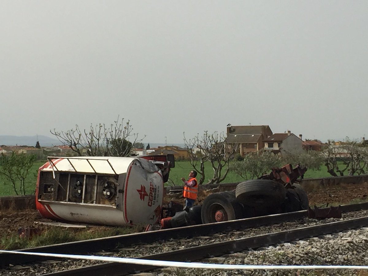 Accidente de tren en Alberche del Caudillo.