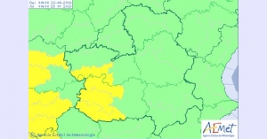 Mapa de avisos de la Aemet