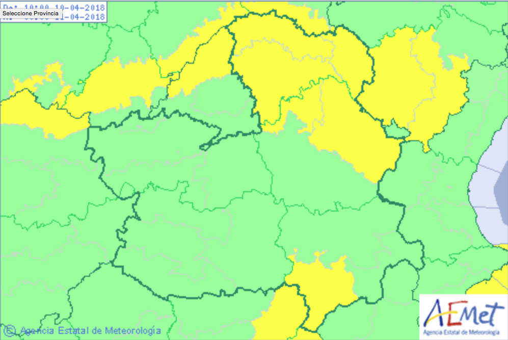 Mapa predictivo de las alertas en CLM.