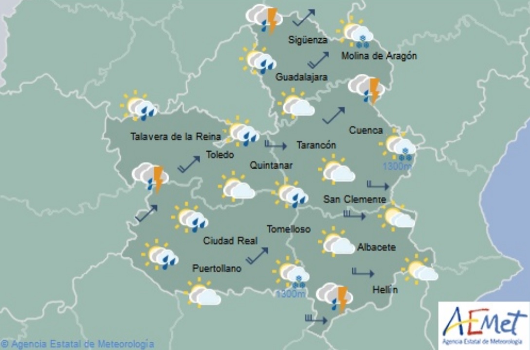 Mapa de la Aemet.