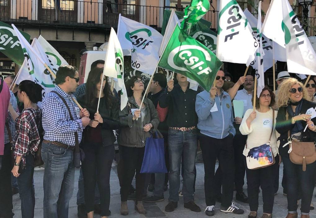 Concentración del CSIF en Toledo.