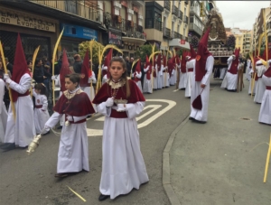 Una detalle de la procesión del Domingo de Ramos en Cuenca