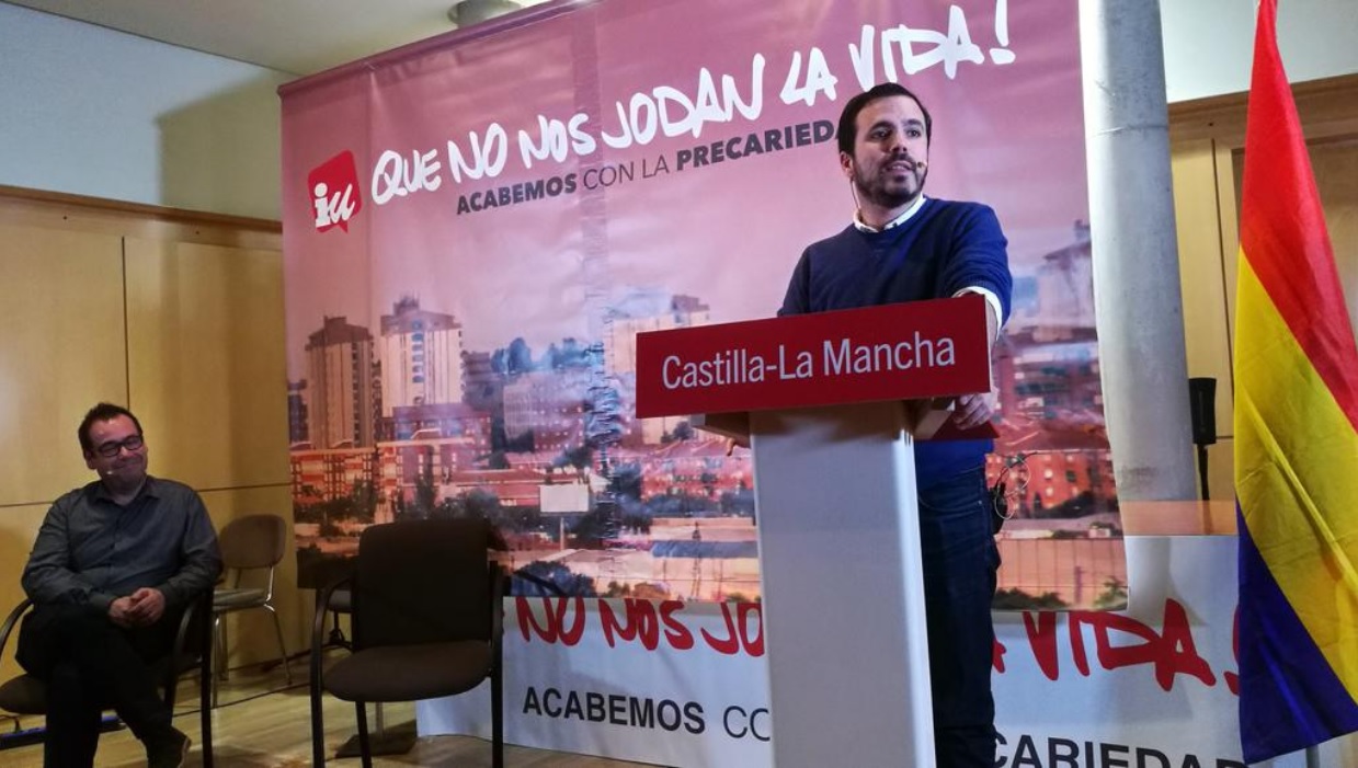Alberto Garzón en la Asamblea de IU Castilla-La Mancha.