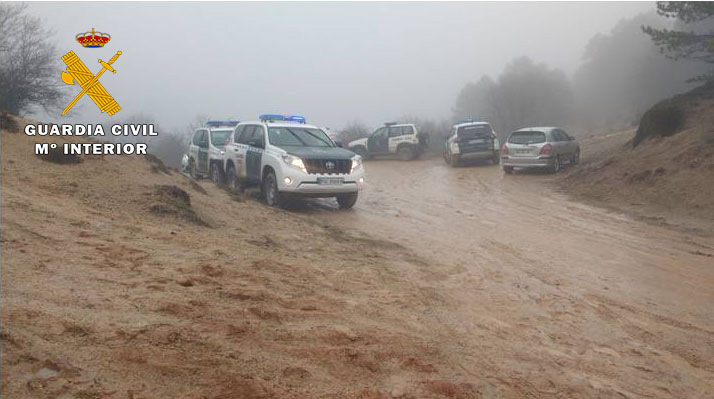 Operativo de rescate de la Guardia Civil.