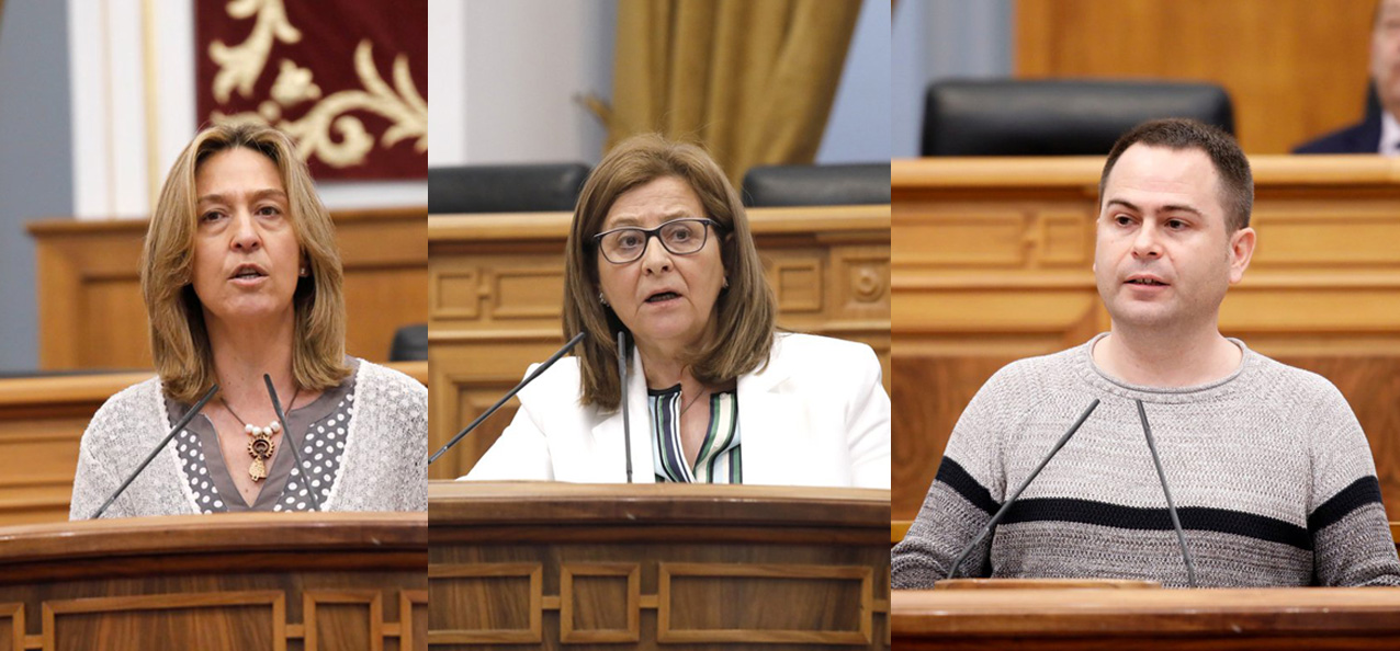 De izquierda a derecha, Ana Guarinos (PP), Carmen Torralba (PSOE), y David LLorente (Podemos).