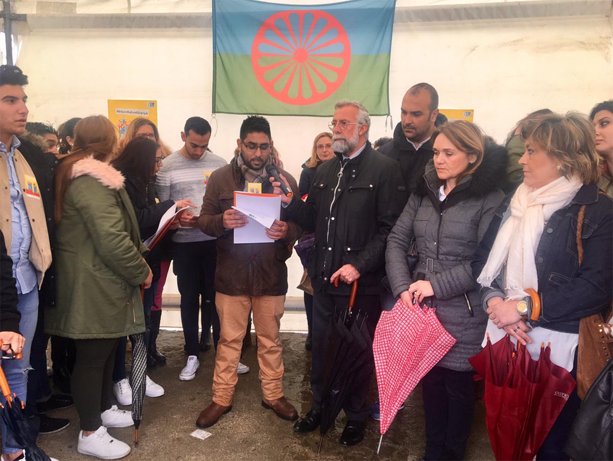 Jaime Ramos, en el acto de la comunidad gitana de Talavera