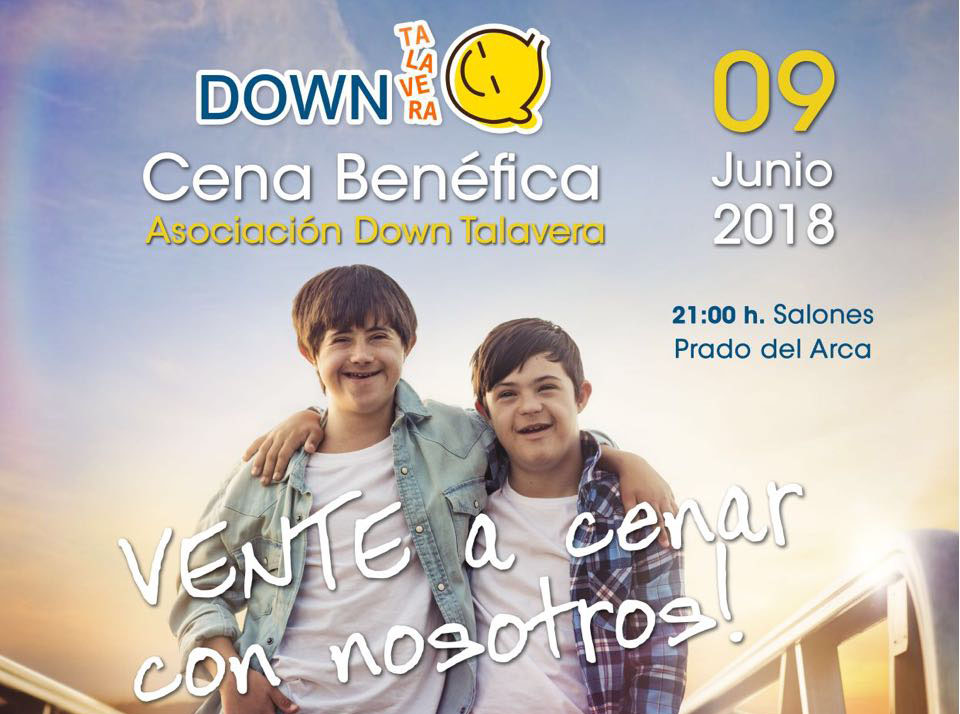 Cartel de la cena benéfica de Down Talavera.